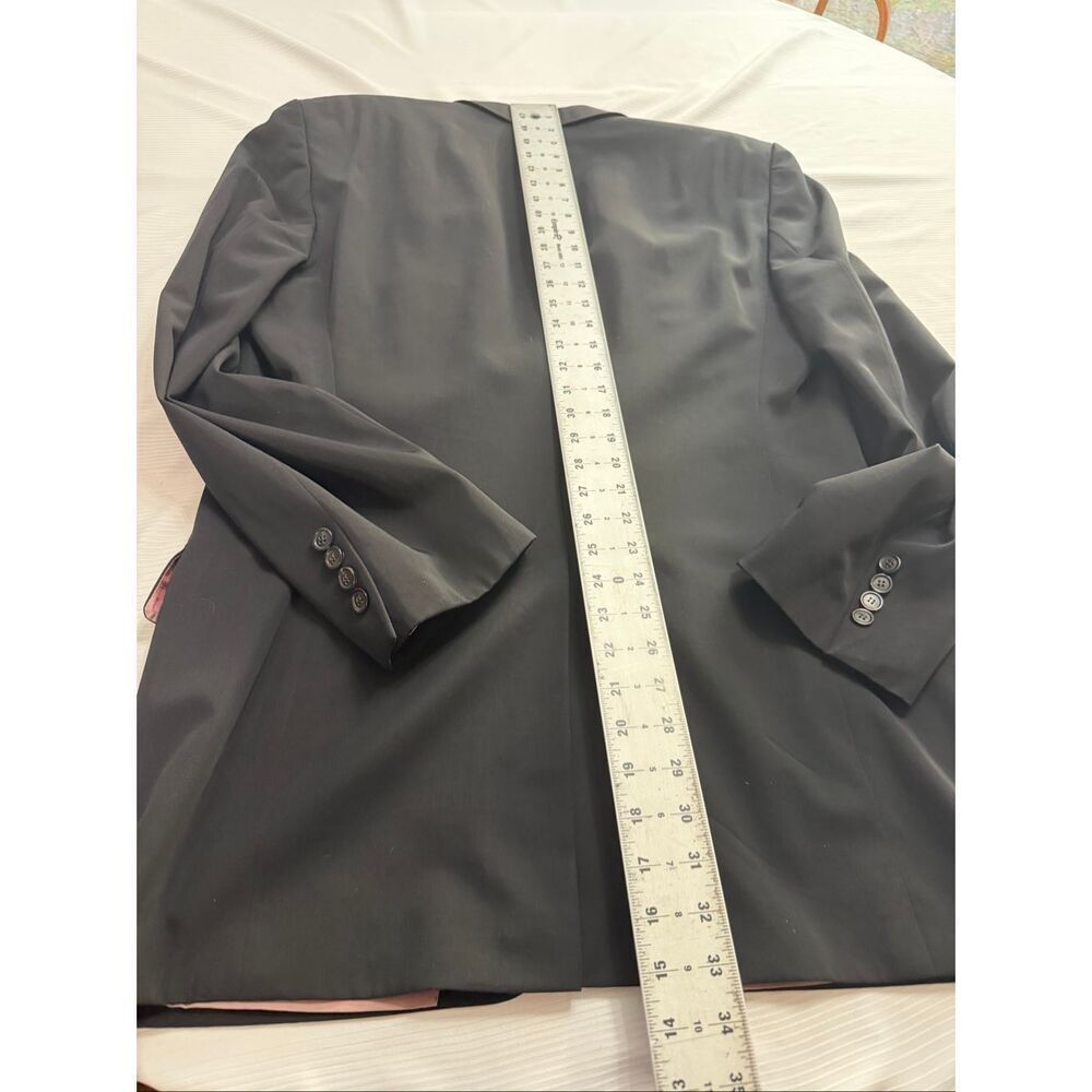 Hugo Boss Bowie Star Black 2 Button Wool Blazer Size 42R - Picture 10 of 11